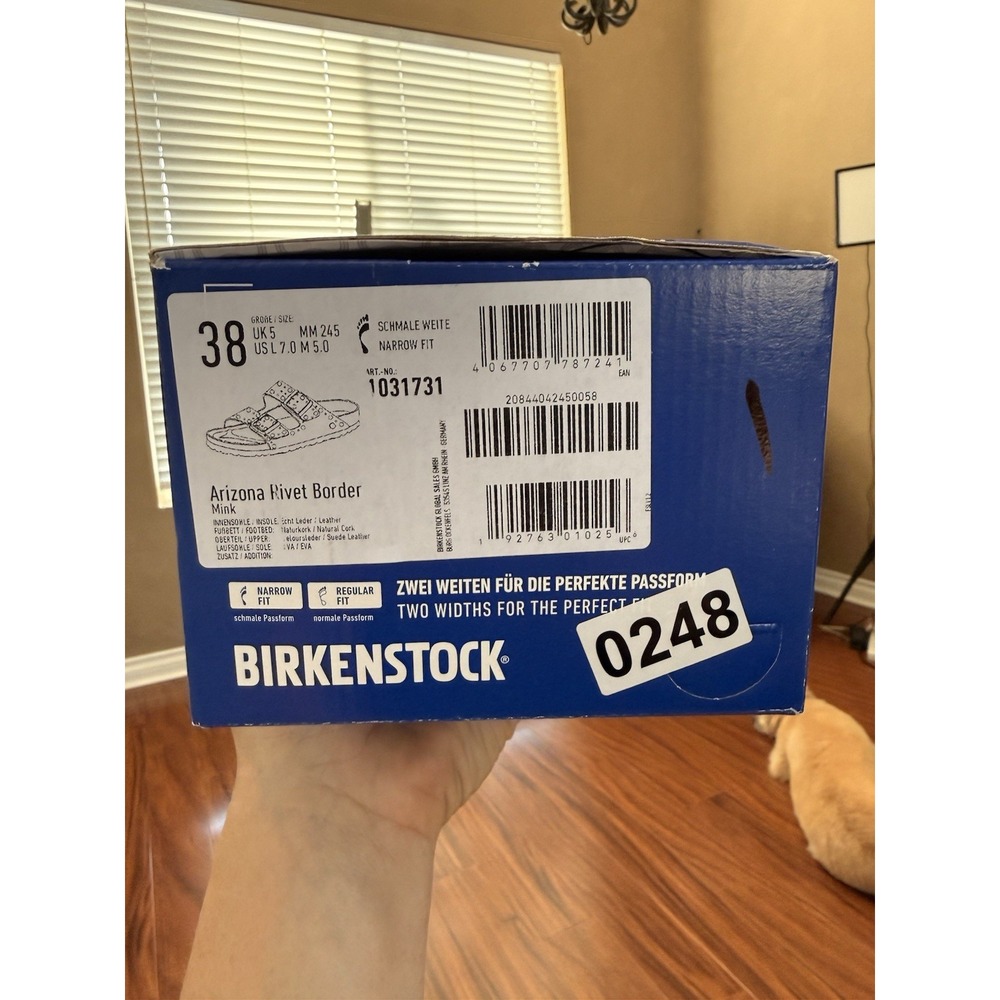 NEW Birkenstock Arizona Rivets Free People Sandals – Mink Size 38 / 7 7.5 - Picture 4 of 5